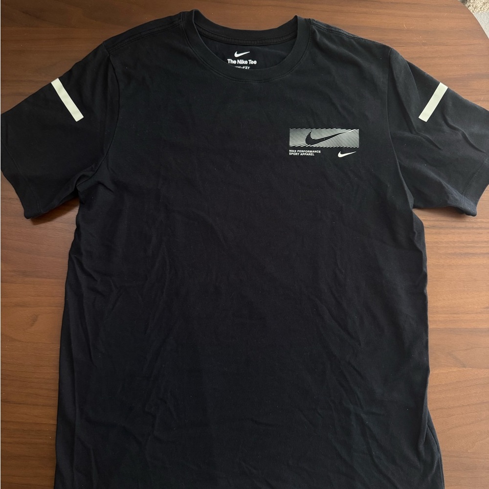 Nike Men's Black Tee with Gray Accents